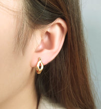 Load image into Gallery viewer, Pure 18K Gold Earrings, Gold Heart Earrings, Simple and Stylish Earrings, Minimalist Earrings Gold, Statement Earrings, Detachable Earrings