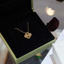 Load image into Gallery viewer, 18K Yellow Gold Pendant Necklace, Engraved Gold Charm, Luxury Fine Jewelry Gift for Her