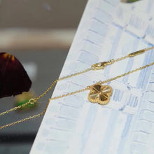 Load image into Gallery viewer, 18K Yellow Gold Pendant Necklace, Engraved Gold Charm, Luxury Fine Jewelry Gift for Her