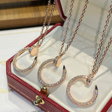 Load image into Gallery viewer, 18K Rose Gold Pavé Diamond Pendant Necklace, Dainty Gold Charm, Elegant Fine Jewelry Gift for Her