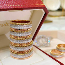 Load image into Gallery viewer, 18K Yellow White Pink Gold & White Ceramic Diamond Jewelry, Modern Luxury Piece, Fine Gift for Her