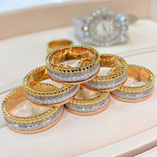 Load image into Gallery viewer, 18K Yellow White Pink Gold & White Ceramic Diamond Jewelry, Modern Luxury Piece, Fine Gift for Her