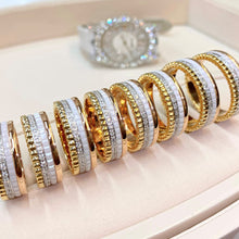 Load image into Gallery viewer, 18K Yellow White Pink Gold & White Ceramic Diamond Jewelry, Modern Luxury Piece, Fine Gift for Her