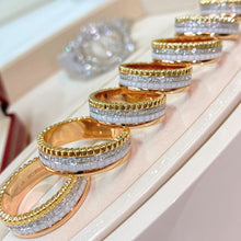 Load image into Gallery viewer, 18K Yellow White Pink Gold & White Ceramic Diamond Jewelry, Modern Luxury Piece, Fine Gift for Her