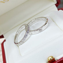 Load image into Gallery viewer, Ice Cube 18K White Gold Diamond Ring, Faceted Modern Band, Luxury Fine Jewelry Gift for Her