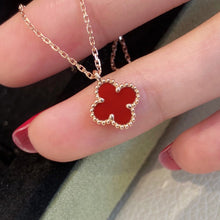 Load image into Gallery viewer, 18K Yellow Gold Carnelian Pendant Necklace with Diamond Motif, Fine Jewelry Gift for Her