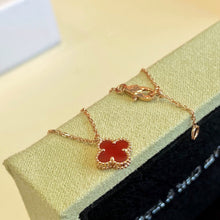 Load image into Gallery viewer, 18K Yellow Gold Carnelian Pendant Necklace with Diamond Motif, Fine Jewelry Gift for Her