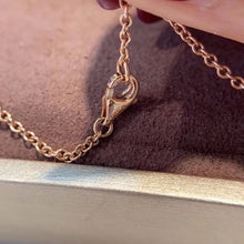 Load image into Gallery viewer, 18K Rose Gold Love Double‑Circle Pendant Necklace, Interlocking Rings Necklace, Romantic Fine Jewelry Gift for Her