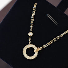 Load image into Gallery viewer, 18ct Yellow Gold Love Necklace with Two Brilliant‑Cut Diamonds, Dainty Fine Jewelry Gift for Her