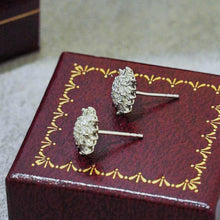 Load image into Gallery viewer, 18K Gold Diamond Snowflake Earrings: Radiant Starburst Design
