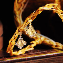 Load image into Gallery viewer, 18K Gold Fan Diamond Drop Earrings: Art Deco Style
