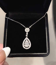 Load image into Gallery viewer, 18K White Gold Natural Diamond Pendant, Pear Diamond Pendant, Real Diamond Pendant, Diamond Gift, Wedding Pendants, NO gold chain included
