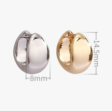 Load image into Gallery viewer, Pure 18K Water Drop Gold Earrings, Simple and Stylish Earrings, U Shape Earrings, Gold Hoop Earrings, Minimalist Earrings Gold
