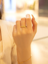Load image into Gallery viewer, 18K Gold Ring, Gold Ring, Real Gold Ring, Gold Chain Ring, Minimalist Ring Gold, Stacking Rings, Dainty Ring Gold

