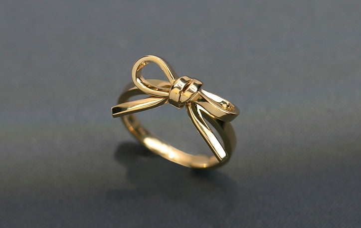 14K Gold Ring, Gold Bow Ring, Bow Tie Ring, Delicate Ring Gold, Real Gold Ring, Minimalist Ring Gold, Dainty Ring Gold, Rings For Her