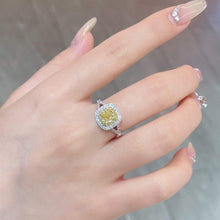 Load image into Gallery viewer, 18K White Gold Natural Yellow Diamond Ring, Fancy Diamond Ring, Stylish Rings, Gold Diamond Ring, Real Diamond Ring, Wedding Ring, Engagement Ring
