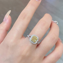 Load image into Gallery viewer, 18K White Gold Natural Yellow Diamond Ring, Fancy Diamond Ring, Stylish Rings, Gold Diamond Ring, Real Diamond Ring, Wedding Ring, Engagement Ring
