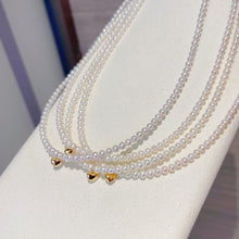 Load image into Gallery viewer, Freshwater Pearl Heart Necklace – Dainty Beaded Choker
