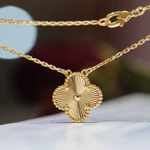 Load image into Gallery viewer, 18K Yellow Gold Pendant Necklace, Engraved Gold Charm, Luxury Fine Jewelry Gift for Her
