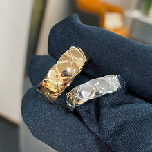 Load image into Gallery viewer, Crush Rings in 18K Beige Gold &amp; 18K White Gold Pavé Diamond, Modern Luxury Stackable Rings, Fine Jewelry Gift for Her
