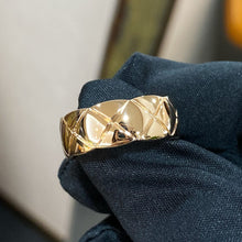 Load image into Gallery viewer, Crush Rings in 18K Beige Gold &amp; 18K White Gold Pavé Diamond, Modern Luxury Stackable Rings, Fine Jewelry Gift for Her
