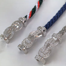 Load image into Gallery viewer, 18K White Gold Diamond Pendant on Cord, Modern Minimalist Necklace, Fine Jewelry Gift for Her
