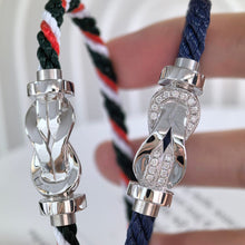 Load image into Gallery viewer, 18K White Gold Diamond Pendant on Cord, Modern Minimalist Necklace, Fine Jewelry Gift for Her
