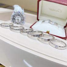 Load image into Gallery viewer, Ice Cube 18K White Gold Diamond Ring, Faceted Modern Band, Luxury Fine Jewelry Gift for Her
