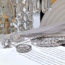 Load image into Gallery viewer, Serpenti Viper Diamond Necklace in Rose &amp; White Gold, Luxury Snake Jewelry, Fine Gift for Her
