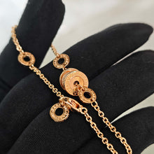 Load image into Gallery viewer, 18K Rose Gold Pavé Diamond Bracelet, Dainty Luxury Gold Bracelet, Fine Jewelry Gift for Her
