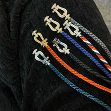 Load image into Gallery viewer, Woven Cable Bracelet with Diamond‑Pavé Gold Buckle, Modern Luxury Bracelet, Fine Jewelry Gift for Her
