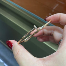 Load image into Gallery viewer, Rose Gold Diamond Bracelet, Dainty 18K Gold Bracelet for Women, Elegant Fine Jewelry Gift
