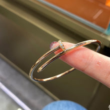 Load image into Gallery viewer, Rose Gold Diamond Bracelet, Dainty 18K Gold Bracelet for Women, Elegant Fine Jewelry Gift
