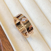 Load image into Gallery viewer, 18K Rose Gold Love Ring with Diamond and Screw Motifs, Elegant Fine Jewelry Gift for Her

