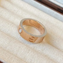 Load image into Gallery viewer, 18K Rose Gold Love Ring with Diamond and Screw Motifs, Elegant Fine Jewelry Gift for Her
