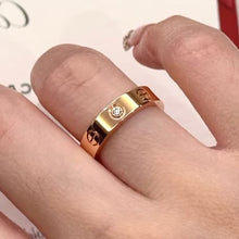 Load image into Gallery viewer, 18K Rose Gold Love Ring with Diamond and Screw Motifs, Elegant Fine Jewelry Gift for Her
