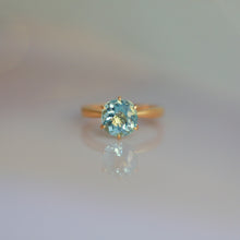 Load image into Gallery viewer, Genuine 18K Yellow Gold Natural Aquamarine Ring Au750, Natural Aquamarine Ring, Gold Ring, Gifts For Her
